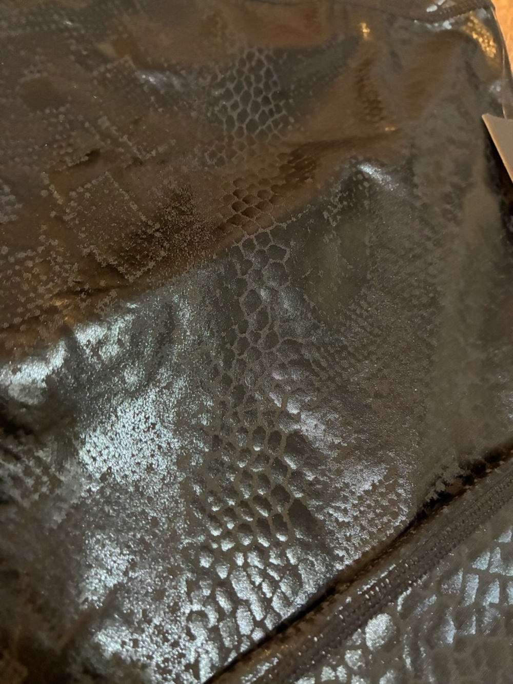 Mono B Black Leggings with Gold Snake-Print - Picture 7 of 9